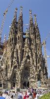 View of the towers of the Sagrada Familia