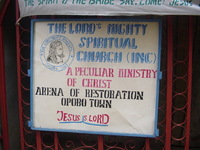 Sign for a Peculiar Ministry of Christ church
