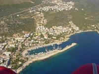 Kaş harbour from the air