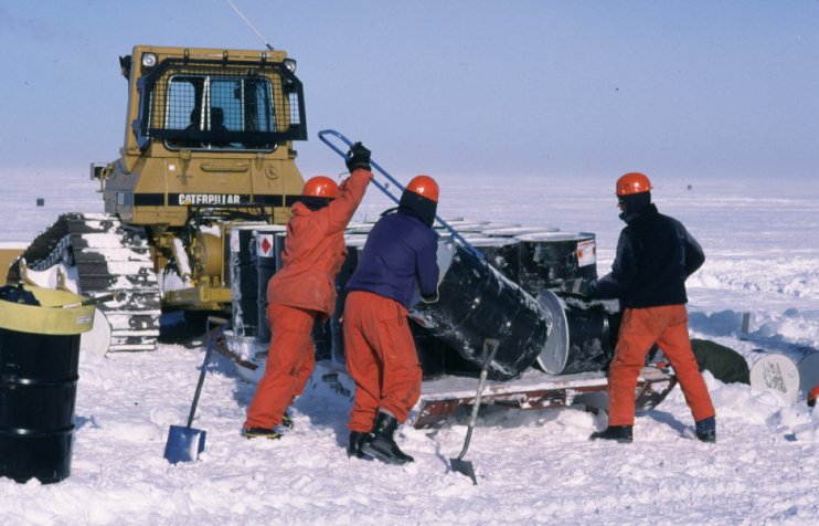 Handling fuel drums