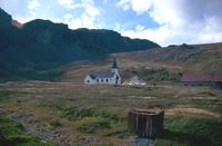 The whalers' church and mountains