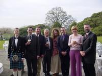 A group of my friends outside Cabra Castle