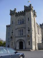 The main entrance of Cabra Castle, complete with battlements