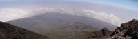 Panorama of lower mountains and high plateau