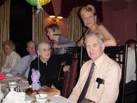 Picture of my Grandparents in an Indian restaurant celebrating Grandpa's birthday