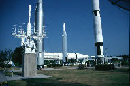 Picture of the rocket garden at Kennedy Space Center