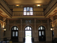 A grand tiled interior.