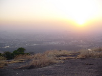 Abuja from above, at sunset