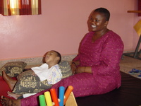 Physiotherapist and child