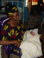 Woman holding baby