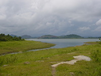 View of the reservoir from our picnic site