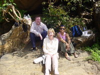 Dad, Mum and Marebec sitting under a tree