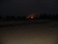 Gas flare at beach near Eket