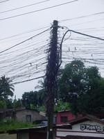 Telephone wires in Eket