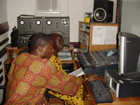 Network news studio booth